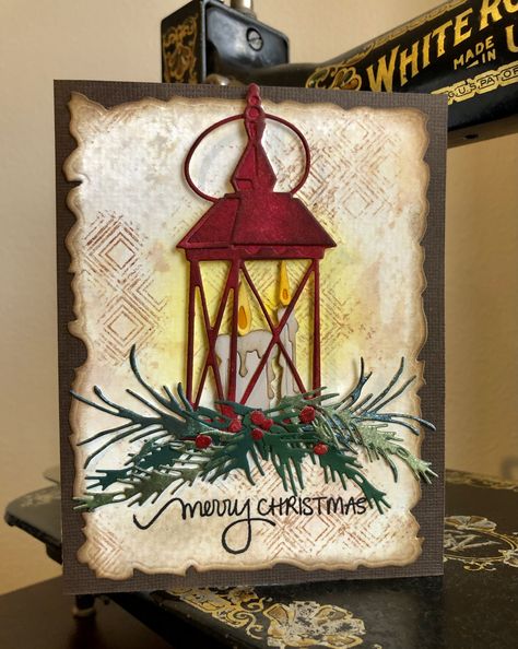 Tim Holtz Candlelight, Christmas Cards With Lanterns, Lantern Christmas Cards, Stampin Up Light The Year, Light The Year Stampin Up Cards, Lantern Cards, Holiday Lanterns, Card Sketches Templates, Lantern Christmas