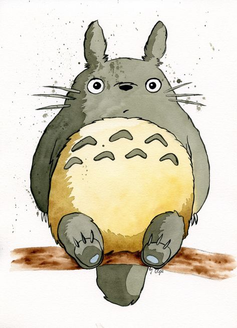 My Neighbor Totoro, Watercolor Painting, Art, Watercolour Painting