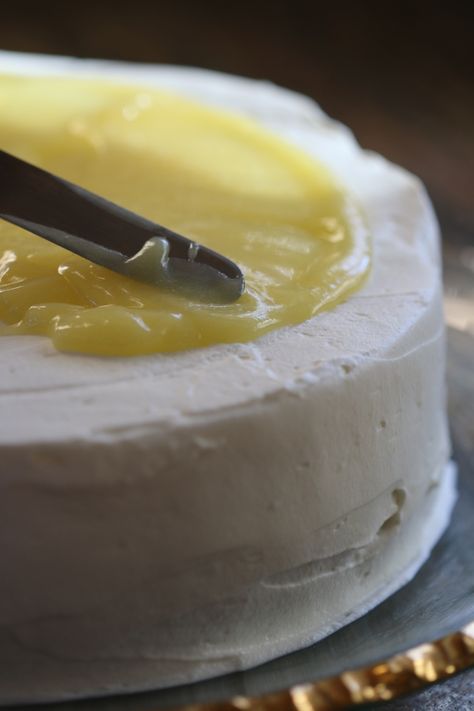 Tres Leches Cake with Lemon Curd (gluten free) — Y Delicacies Gluten Free Tres Leches, Single Layer Cake, Cake With Lemon Curd, Curd Cake, Lemon Curd Cake, Creamy Frosting, Single Layer Cakes, Tres Leches Cake, Tres Leches