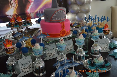 Sharkboy and Lavagirl Sharkboy And Lavagirl Birthday Party, Shark Boy And Lava Girl Birthday Party, Shark Boy And Lava Girl, Girl Party Ideas, Lava Girl, Girls Night Movies, Girl Birthday Cake, Shark Boy, Sharkboy And Lavagirl