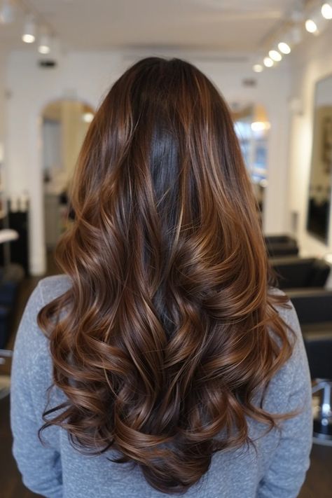 35 Brown Cinnamon Hair Color Ideas That Look Amazing On Everyone Dark Cinnamon Hair Color, Warm Honey Highlights, Brown Cinnamon Hair, Brown Cinnamon Hair Color, Cinnamon Brown Hair Color, Loreal Hicolor, Cinnamon Hair Color, Cinnamon Brown Hair, Cinnamon Balayage