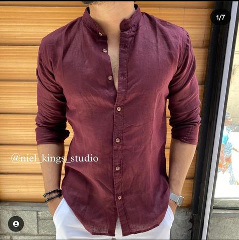 Chinese Collar Shirt For Men, Chinese Collar Shirt, Chinese Collar, Shirt Designs For Men, Chinese Wedding, Mens Formal, Formal Shirts, Collar Shirts, Shirt Designs