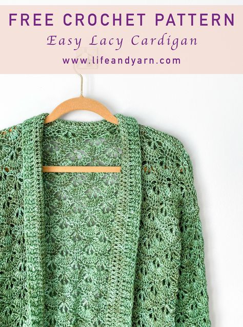 Easy Crochet Cardigan, Lacy Cardigan, Crochet Cardigan Free, Crochet Jacket Pattern, Crochet Cardigan Pattern Free, Gilet Crochet, Crochet Cardigan Sweater, Crochet Sweater Pattern Free, Crochet Tops Free Patterns