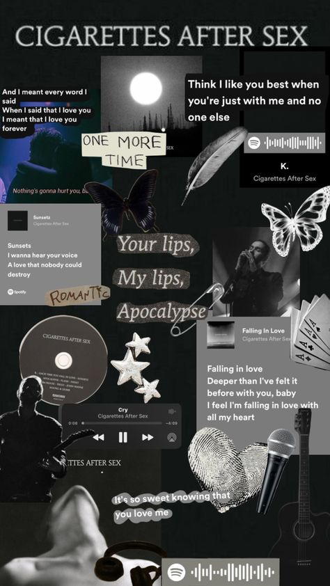 Cigarettesaftersex Band, Indie Music Playlist, I Loved You First, Music Collage, Music Poster Design, Band Wallpapers, Poster Room, Music Aesthetic, Music Band