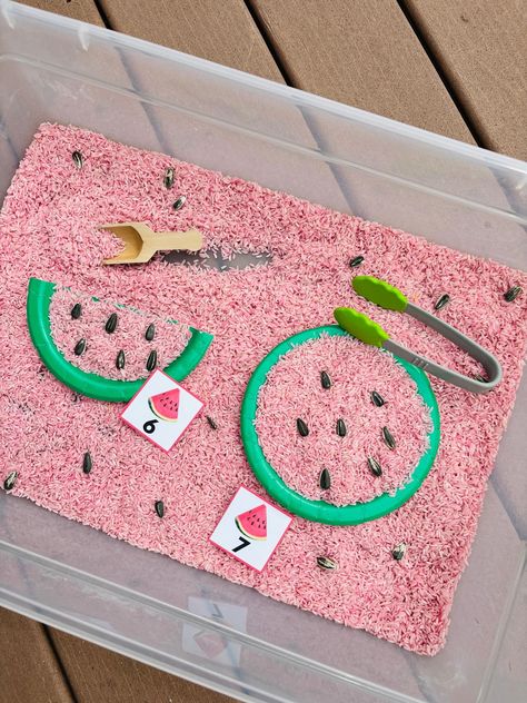 Watermelon Activities, Summer Preschool Themes, Sensory Activities For Preschoolers, Toddler Sensory Bins, Summer Preschool Activities, Watermelon Theme, Picnic Theme, Pre Writing Activities, Summer Preschool