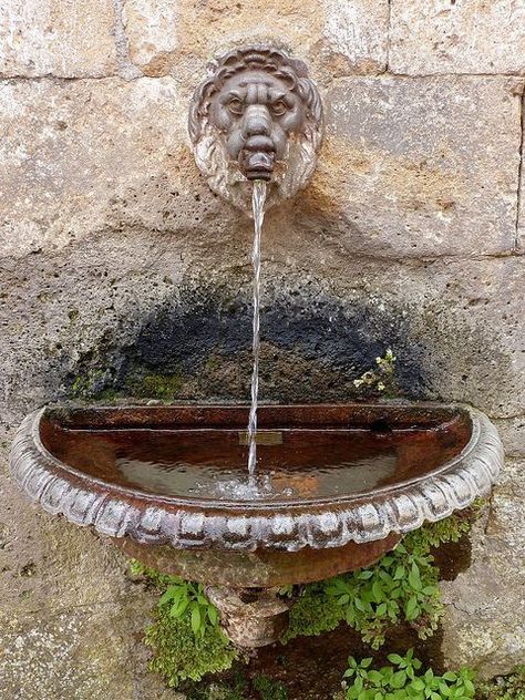 Pin on Exterior Design Beauty Of The World, Under The Tuscan Sun, Wall Fountain, Water Features In The Garden, Garden Fountains, Tuscany Italy, Water Fountain, Water Garden, Enjoy It