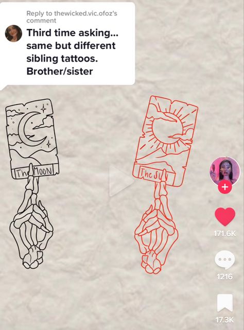 Nerdy Sibling Tattoos, Small Sibling Tattoos Brother And Sister, Siblings Tattoo Brother And Sister, Brother Sister Tattoo, Sister Tattoo, Sibling Tattoos, Brother And Sister, Sister Tattoos, Tat Ideas