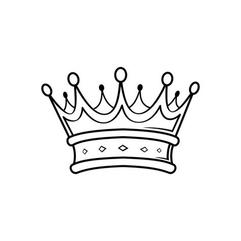 Crown Neck Tattoo, Simple Crown Tattoo, King Crown Drawing, Business Tattoo, King Crown Tattoo, Crown Stencil, Modern Crown, Template Sticker, Crown Icon