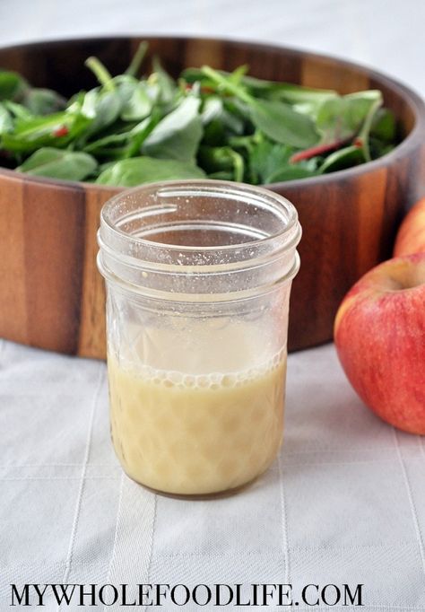 Apple Vinaigrette Dressing, Sugar Free Salad Dressing, Apple Vinaigrette, Sugar Free Dressing, Vegan Salad Dressing Recipes, Oil Free Salad Dressing, Low Calorie Salad, Vinaigrette Dressing Recipe, Healthy Dressing