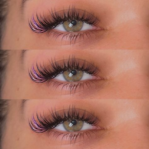 Colour Lash Extension, Colorful Lashes Extensions, Colour Lashes Extensions, Eyelash Extensions With Pink, Eyelash Extensions Colorful, Lash Extensions Colorful, Pink Eyelash Extensions, Eyelashes With Pink, Lash Maps