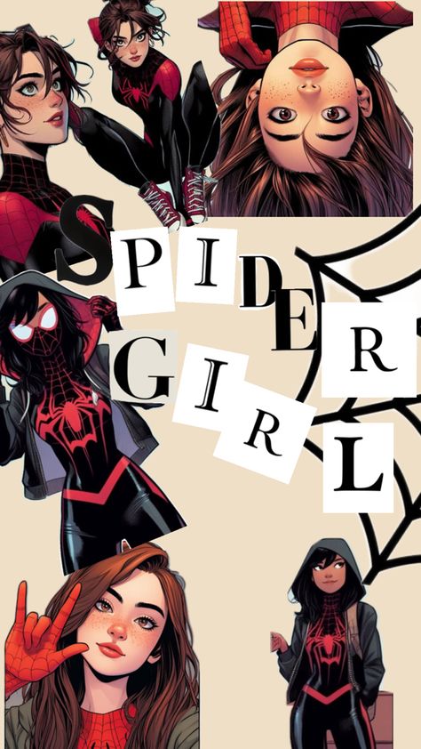 Spidergirl my fav Spidergirl Wallpaper, Spiderwoman Wallpaper, Spider Girl Aesthetic, Girl Spiderman, Silk Spiderman, Silk Spider, Spiderman Sketches, Spider Gwen Cosplay, Spiderman Girl