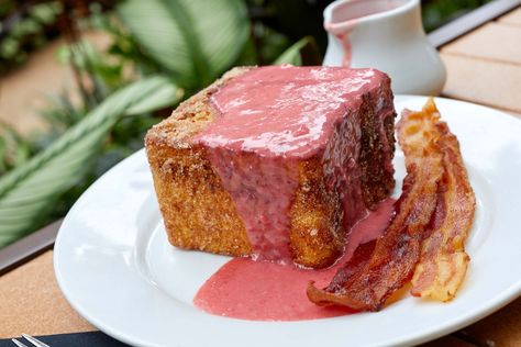 Delish Polynesian Resort Disney World, Tonga Toast Recipe, Tonga Toast, Macadamia Nut Pancakes, Norwegian Cuisine, Chocolate Roulade, Bunny Chow, Strawberry Compote, Strawberry Syrup