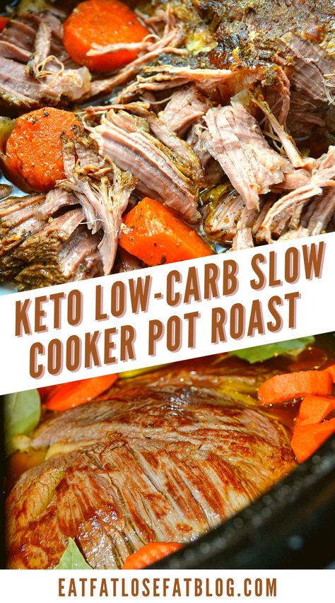 Carb Free Crockpot Meals, Easy Keto Slow Cooker Meals, Keto Crockpot Roast, Low Carb Pot Roast Crockpot, Keto Crockpot Roast Recipes, Low Carb Roast Crock Pots, Keto Beef Roast Crock Pot Recipes, Keto Pot Roast Slow Cooker, Keto Crockpot Recipes Beef