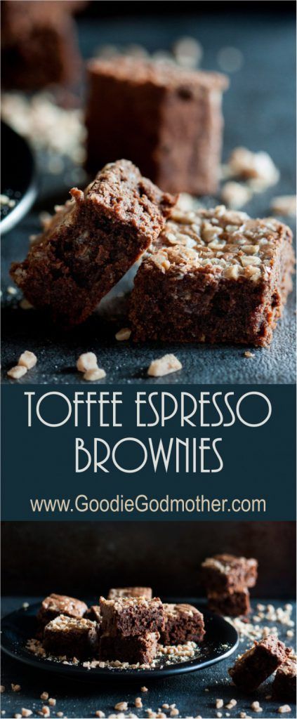 Rich chocolate toffee espresso brownies are a perfect unique chocolate brownie indulgence. They have just a hint of coffee flavor and a nutty toffee crunch! * Recipe on GoodieGodmother.com Espresso Brownies, Toffee Crunch, Cheesecake Brownie, Crunch Recipe, Homemade Brownies, Chocolate Espresso, Chocolate Toffee, Coffee Dessert, Brownie Bar