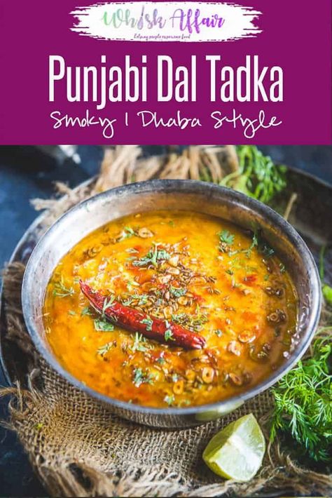 Dal Tadka is one of the most popular recipe served in Indian restaurants. A mix of moong dal and masoor dal, this is a flavourful lentil preparation from Punjab. Here is how to make a simple Dhaba Style Punjabi Dal Tadka Recipe. #IndianRecipes #PunjabiRecipes #LentilRecipes #Dal #Indian #Punjabi via @WhiskAffair Dal Palak Recipe, Dal Tadka Recipe, Tadka Recipe, Dhal Recipe, Dal Tadka, Masoor Dal, Punjabi Food, Curry Recipes Indian, Dal Recipe