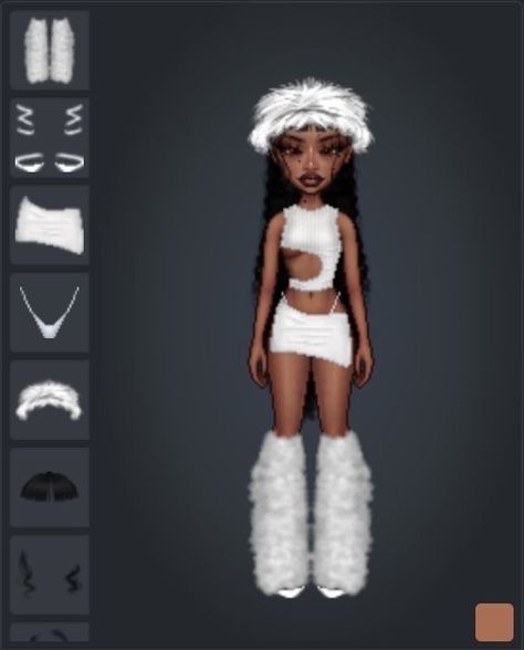 Everkies Fits Y2k, Bratz Dolls Outfits, Bratz Inspo Outfit, Everskies Outfits Y2k, Everskies Y2k, Winter Rave Outfits, Bratz Outfits, Everskies Fits, Black Bratz Doll