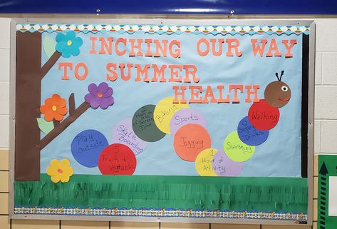 Chariton CSD School Nurse Summer Bulletin Board Ideas, Nurse Clinic, Pe Bulletin Boards, Summer Bulletin Board, Health Bulletin Boards, School Wellness, School Nurse Office, Summer Bulletin Boards, School Nursing