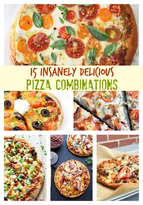 Different Pizza Topping Ideas, Fun Pizza Toppings, Unique Pizza Toppings, Pizza Combinations, Pizza Toppings Combinations, Entertainment Recipes, Pizza Vegana, Creative Pizza, Breakfast Pizza Recipe