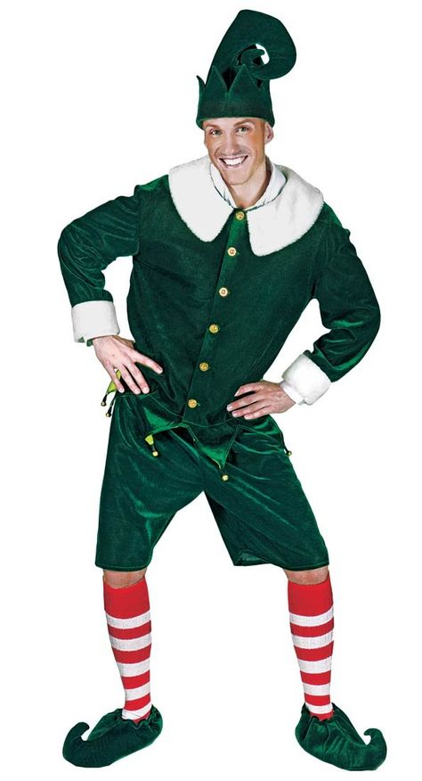 Elf Adult Costume  Standard  Chest Size 4244 ** See this terrific product. (This is an affiliate link ). #halloweencostumesforwomen Santa's Helper Costume, Elf Costumes, Christmas Elf Outfit, Christmas Elf Costume, Reindeer Costume, Xmas Costumes, Costumes For Adults, Elf Man, Xmas Elf