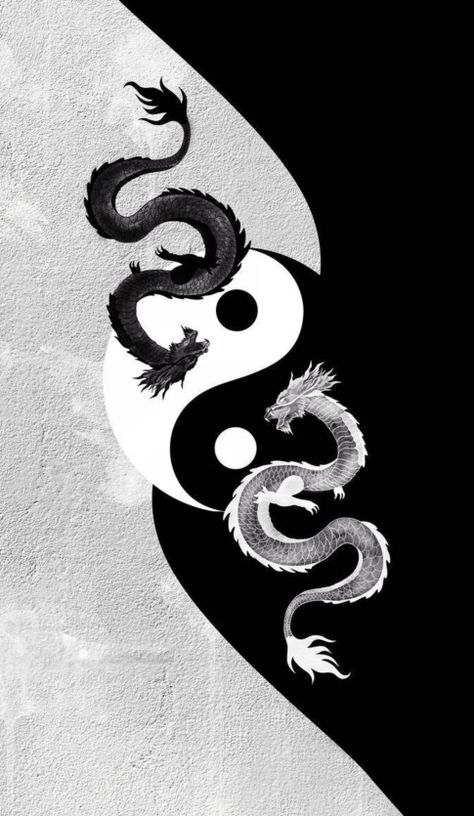 Ying Et Yang, Tony Country, Favelas Brazil, Jing Y Jang, Yin Yang Art, Android Wallpaper Art, Pretty Phone Wallpaper, White Dragon, Backgrounds Phone Wallpapers