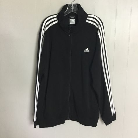 Adidas Mens Zip Up Jacket Size 2xl Black New Without Tags But Has The Plastic Piece On The Zipper True To Size 2 Side Pockets Please Let Me Know If You Have Any Questions Gg Adidas Zip Up Outfit, Ropa Hip Hop, Adidas Activewear, Jogging Track, Black Tracksuit, Adidas Sweats, Adidas Tracksuit, Adidas Track Jacket, Tracksuit Jacket