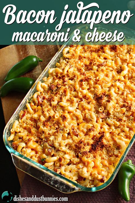 Mac N Cheese Recipe Southern, Bacon Jalapeno Mac And Cheese, Picnic Sides, Mac And Cheese With Bacon, Jalapeno Mac And Cheese, Southern Mac And Cheese, Smoked Mac And Cheese, Homemade Mac And Cheese, Bacon Mac And Cheese