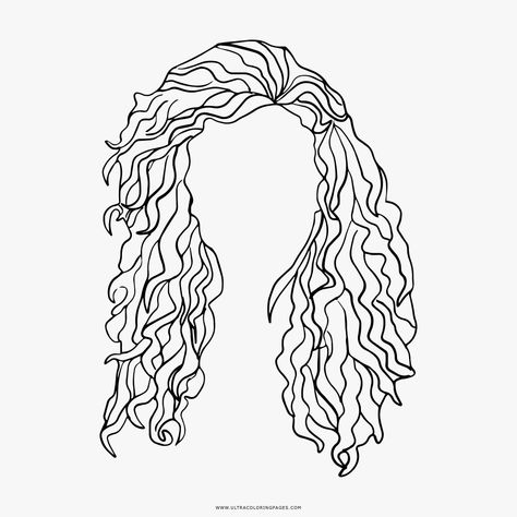 Curly Girl Method Routine, Curly Hair Coloring, Curly Hairstyles For Men, The Curly Girl Method, Hair Clipart, Curly Hair Drawing, Hair Icon, Curly Girl Method, Hair Tattoos