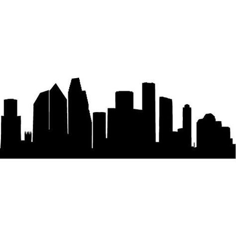 City Houston Tattoos, Cityscape Silhouette, Skyline Drawing, Large Wall Stickers, Houston Skyline, Happy Birthday Black, Shapes Art, Skyline Silhouette, Geometric Shapes Art