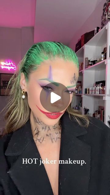 Kayla Ryan on Instagram: "HOT Joker makeup tutorial for halloween 2024💚💜
product details in my Ltk & in-depth tutorial is going to be on my Youtube tomorrow!! 
 #jokermakeup #joker #halloween2024 #halloweenmakeup" Joker Makeup Couple, How To Do Joker Makeup, Joker Halloween Makeup Female, Joker Makeup Female Easy, Hot Joker Costumes, Easy Joker Makeup, Joker Couple Costume, The Joker Halloween Makeup, Halloween Makeup Joker