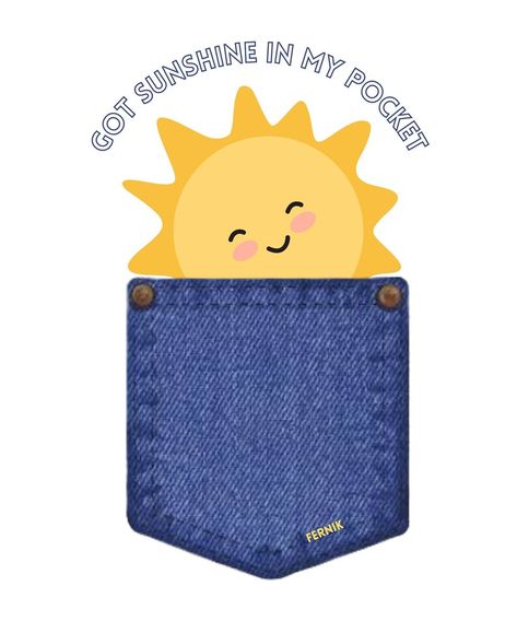 Sunshine In My Pocket, Aa Quotes, Pocket Full Of Sunshine, Printed Items, Digital Drawing, Drawing Illustrations, Pet Supplies, Accessory Gift, Display Homes