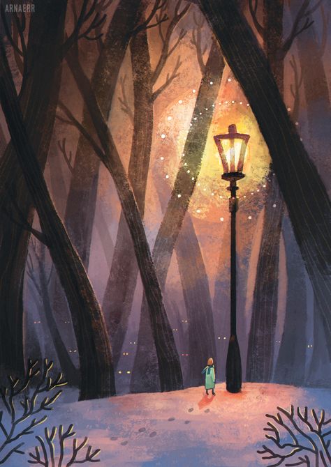 The Witch, Street Light, Narnia, The Lion, Lamp Post, Lion, Witch, Trees, Forest