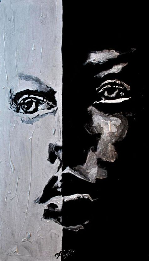 Contrast Art, Principles Of Art, Soyut Sanat Tabloları, Black And White Painting, A Level Art, Elements Of Art, Pics Art, Abstract Artists, Face Art