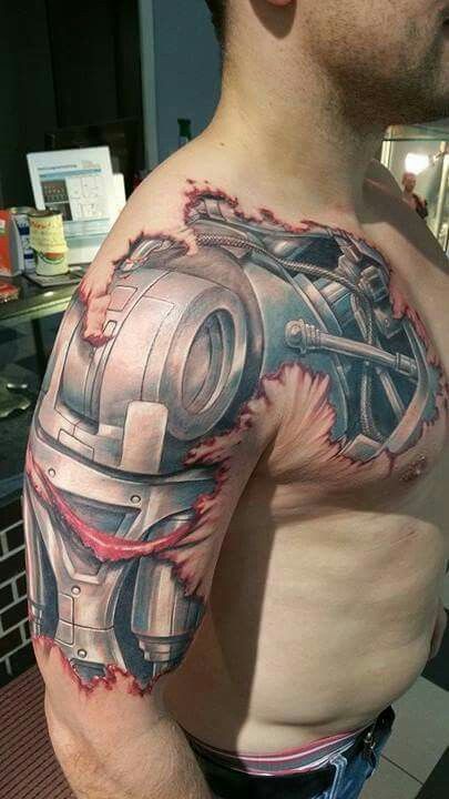 Terminator tattoo art Terminator Tattoo, Terminator Arm, Skin Tear Tattoo, Jordan Tattoo, Robot Tattoo, Mechanic Tattoo, Optical Illusion Tattoo, Biomechanical Tattoo, Tattoo Skin