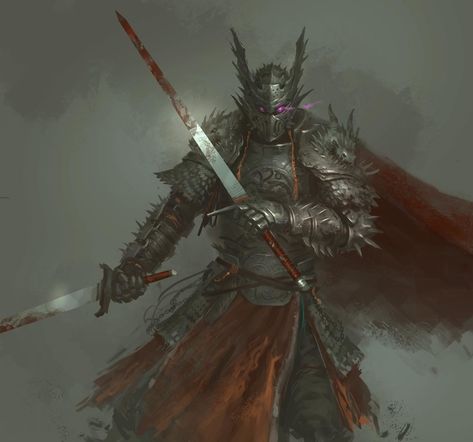 Two Swords, Knight Art, Dungeons And Dragons Characters, Dnd Art, Fantasy Armor, Fantasy Concept Art, Armor Concept, Fantasy Warrior, Fantasy Rpg