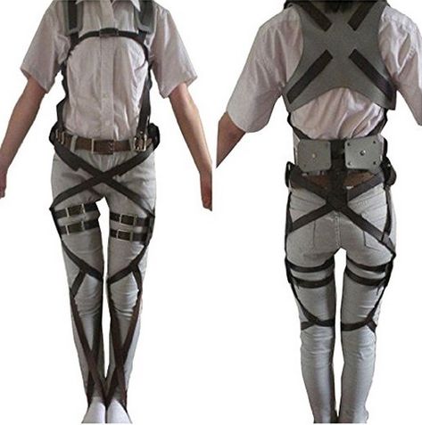 Easy DIY Attack on Titan Cosplay — ANIME Impulse ™ Titan Costume, Attack On Titan Costume, Odm Gear, Attack On Titan Cosplay, Aot Cosplay, Titan Cosplay, Titan Manga, Luxury Glasses, Big Friends