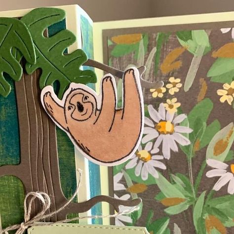 Laura Seki on Instagram: "It’s Fun Fold Friday and I’m sharing a cute card using products with a jungle animal theme, a little different from what I usually create with! Paired the Sale-a-bration Jungle Pals stamps and dies with the Fresh as a Daisy DSP on this fun fold card that has a variety of names . . . Pillar Card, Single Column Card and/or Square Column card. It’s my current favourite as it’s freestanding, folds flat into an A2 envelope, it’s so dimensional and simple to assemble! This sentiment from the Little Monkey set is a perfect match! 💚 #sab2024 #junglepals #FunFoldCards #pillarcard #singlecolumncard #squarecolumnfunfold #funfoldcard #saleabration #Saleabration2024 #funfoldfriday #southridgepaperart #stampinup #stamping #junglepalsdies #junglepalsstampset" Square Column Fold Card, Fresh As A Daisy Dsp, Fresh As A Daisy, Square Columns, Cute Card, Jungle Animal, Fold Cards, Bird Cards, Little Monkeys