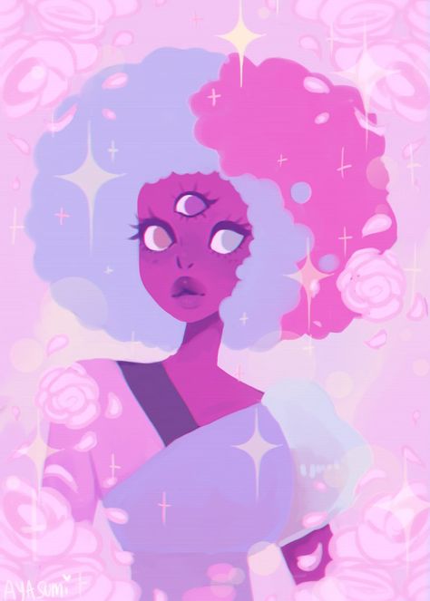 Steven Universe Garnet Fanart, Steven Universe Fusion Fanart, Garnet Pfp, Steven Universe Painting, Garnet Steven Universe Fanart, Garnet Fanart, Steven Universe Garnet, Steven Universe Fusion, Garnet Steven Universe