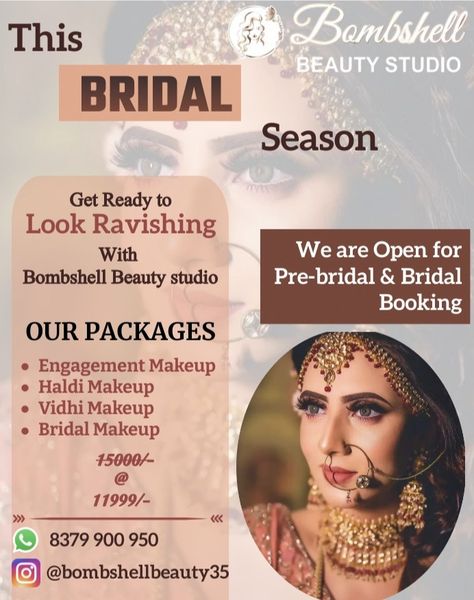 Makeup Poster, Pre Bridal, Engagement Makeup, Bridal Makeover, Makeup Studio, Fancy Dress Design, Beauty Studio, Luxury Packaging, Online Ads