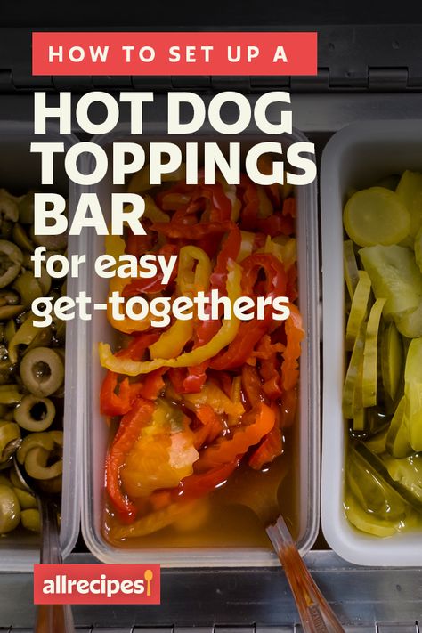 Hot Dog Bar Ideas Toppings, Hot Dog Toppings Bar, Hot Dog Bar Party, Hot Dog Buffet, Hot Dog Bar Ideas, Hot Dog Bar Toppings, Sweet Restaurant, Hamburger Hotdogs, Hot Dog Party