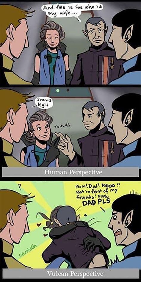 Spock And Kirk, No Friends, Star Trek Funny, Star Trek Art, Starship Enterprise, Hold Hands, Star Trek Tos, The Final Frontier, Spock