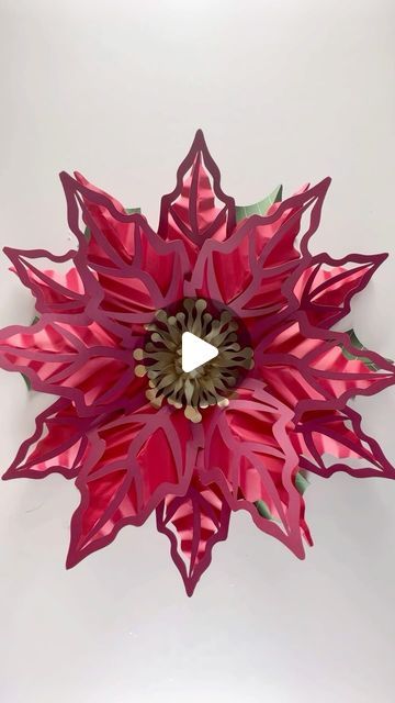 Poinsettia Template, Paper Poinsettia, Poinsettia Decor, Cardstock Crafts, My Season, Large Paper Flowers, Paper Flower Template, Paper Flower Backdrop, Paper Flower Wall