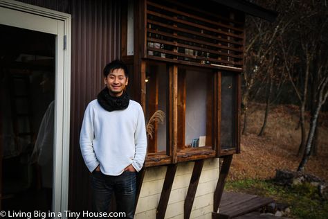 Japanese Cabin House, Japanese Mountain House, Tiny Japanese House, Japanese Cabin, Japanese Style Tiny House, Japanese Tiny House, Rustic Rooms, Tiny Mobile House, Off Grid Tiny House