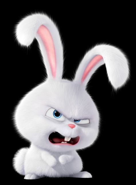 Snowball Rabbit, Animated Bunny, Pets Movie, Rabbit Wallpaper, Dinosaur Wallpaper, Instagram Cartoon, Snow Ball, Cute Bunny Cartoon, Black And White Art Drawing