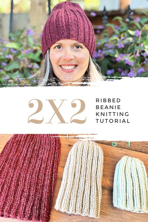 🌟 This is a free hat pattern perfect for beginners with pictures and video tutorial included. Free Hat Pattern, Easy Knit Hat, Simple Sewing Tutorial, Hat Knitting Pattern, Rib Stitch, Free Pdf Pattern, Hat Knitting, How To Knit, Circular Knitting Needles