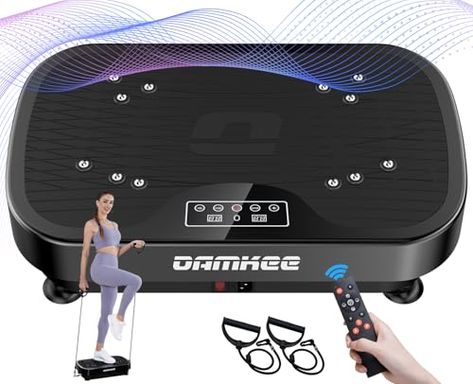 DamKee Vibration Plate Exercise Machine, Vibration Plate for Lymphatic Drainage, 9 Modes Whole Body Workout Vibrating Fitness Platform for Weight Loss & Shaping, Wellness - Home Gym Equipment Vibration Exercise Machines, Whole Body Workout, Vibration Plate Exercises, Aerobic Exercises, Relax Muscles, Whole Body Workouts, Vibration Plate, Burning Calories, Exercise Machine