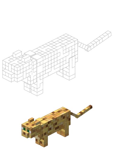 Ocelot Minecraft Cat Coloring Pages - 2 Free Coloring Sheets (2020)