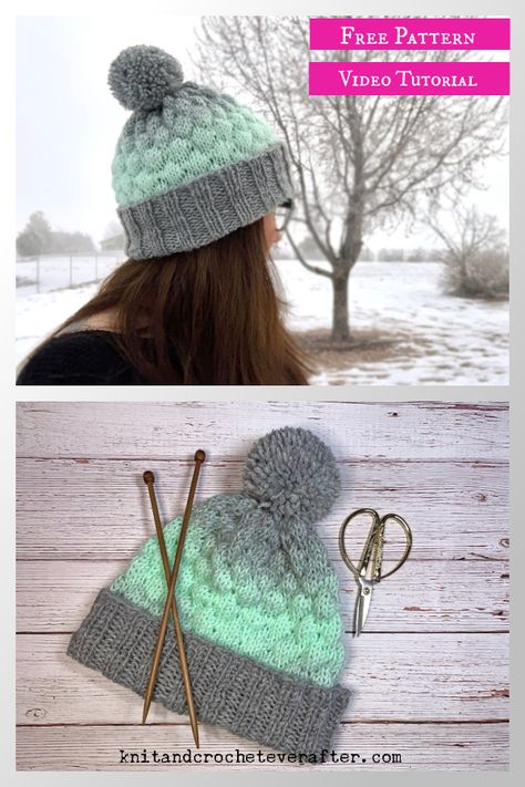 Bubble Hat, Beanie Knitting Patterns Free, Knitted Scarves, Knitting Patterns Free Scarf, Hat Patterns Free, Knitting Patterns Free Hats, Boot Toppers, Hat Knitting, How To Start Knitting