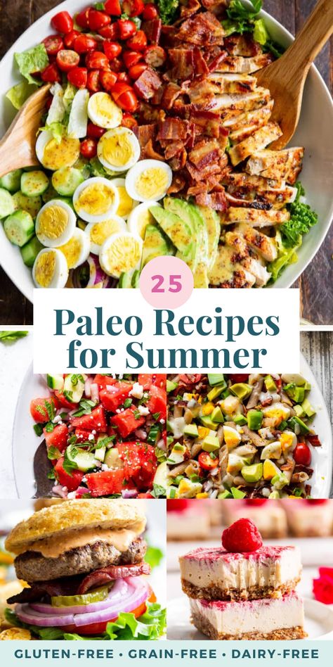 Clean Eating Dairy Free Gluten Free, Grain Free Meal Ideas, Easy Paleo Summer Recipes, Paleo Beach Snacks, Clean Eating Recipes Gluten Free, Whole 30 Summer Meals, Paleo For A Crowd, Lazy Paleo Meals, Summer Paleo Dinner