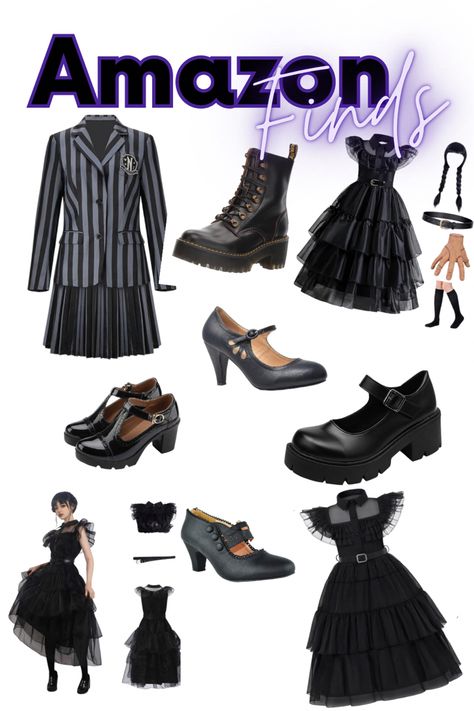 Wednesday, Adams Family Costume ideas Super cute dress great for Halloween, Wednesday bounding or cosplay... or just everyday fun! Wednesday, Adams Family must haves. Fun Wednesday, Adams Family Amazon must have! #affiliate #toystory #earnscommissions #amazonaffiliatelink #wednesdayaddams #wednesdaynetflix #halloween #halloweencostume #wednesdaycostume Homemade Wednesday Addams Costume, Diy Wednesday Addams Costume, Adams Family Costume, Halloween Wednesday, Family Costume Ideas, Wednesday Costume, Wednesday Addams Costume, Wednesday Adams, Adams Family