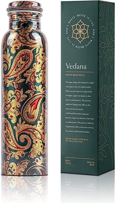 PRICES MAY VARY. ✔️SEVERAL AYURVEDIC HEALTH BENEFITS: Drinking from copper vessels has been a part of traditional ayurvedic medicine for thousands of years. Pure copper water bottle like ours are proven to have several health benefits. Studies show that copper vessel for drinking water like ours can help prevent many diseases & help maintain cardiovascular health. Copper also has benefits for the skin that can prevent aging & can help strengthen the immune system as well as the digestive system. Copper Water Bottle, Copper Vessel, Prevent Aging, Water Life, Ayurvedic Medicine, Yoga Everyday, Cardiovascular Health, Sport Water Bottle, Health And Fitness Tips